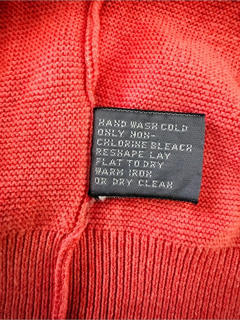 Talbots Men XL Coral V Neck Sweater 100% Cotton Lightweight Preppy Golf Coastal